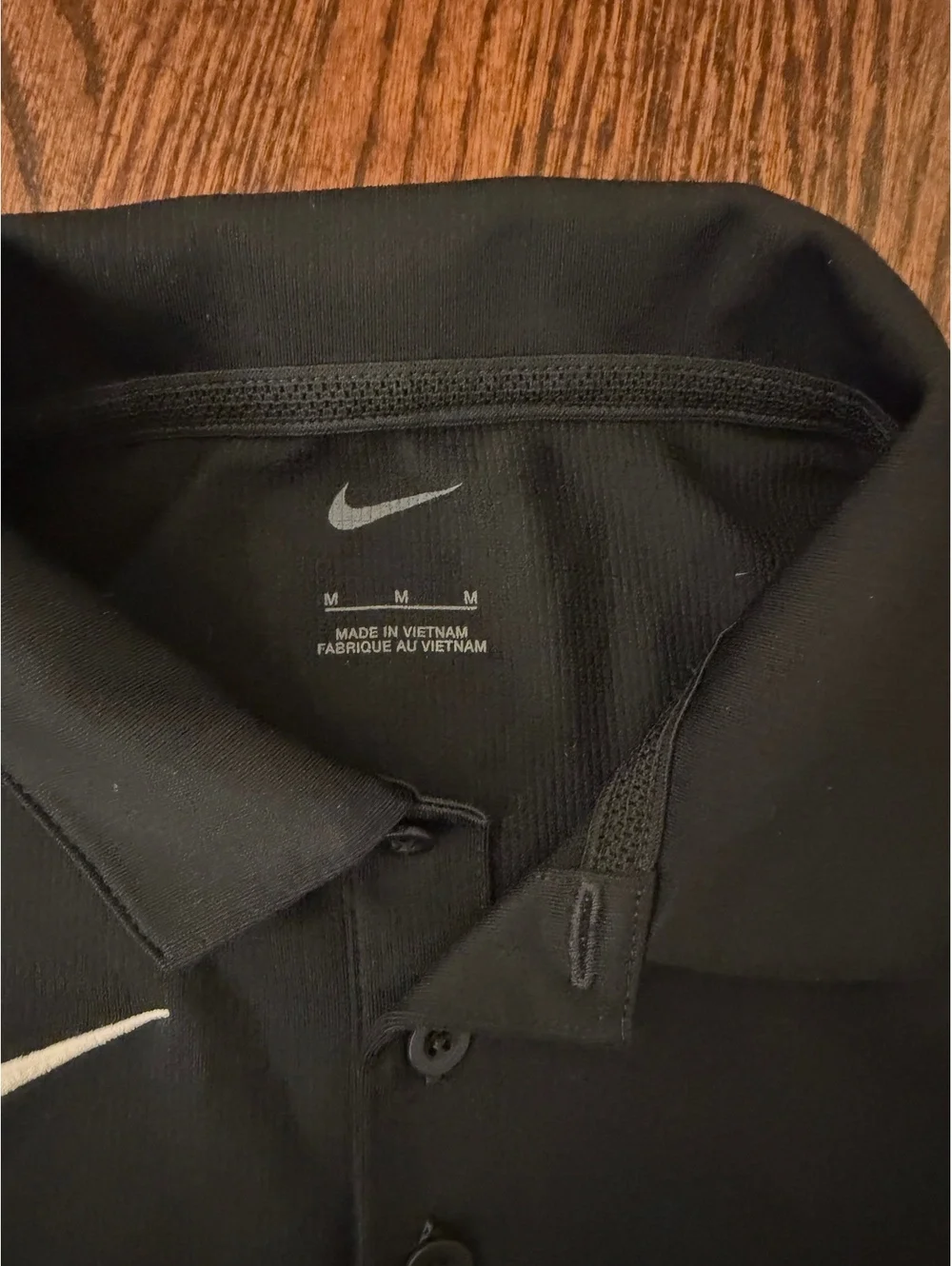 Nike Boys Youth Medium Black Dri-FIT Polo Shirt Performance Short Sleeve